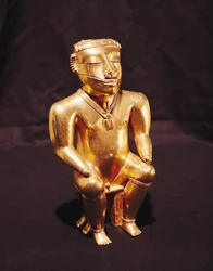 Statuette eines sitzenden Mannes, Quimbaya